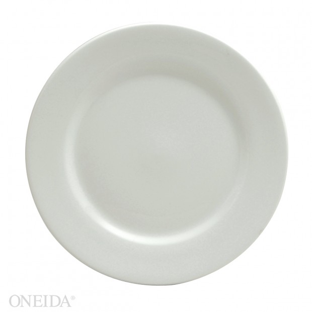 Plato llano redondo porcelana 25.8 cm blanco brillante - Oneida