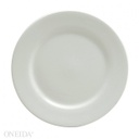 [F8010000149] Plato llano redondo porcelana 25.8 cm blanco brillante - Oneida
