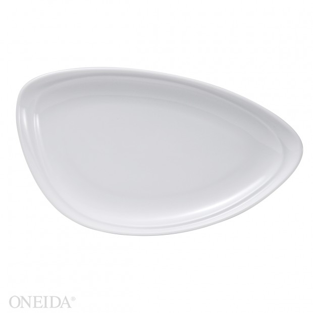 Plato triangular porcelana fina 25 cm mood  - Oneida