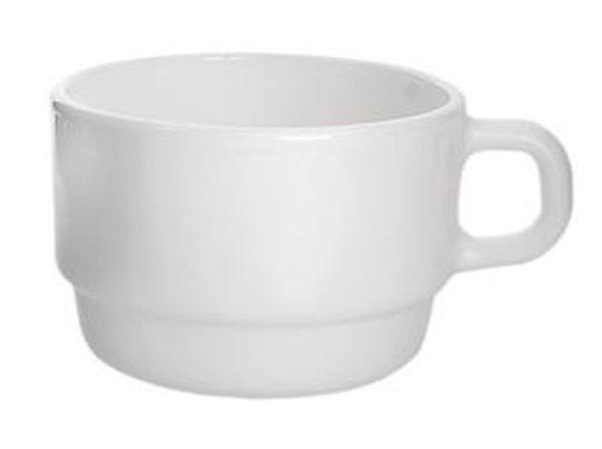 Taza Blanca de Vidrio Templado Restaurante, 6 1/4 oz - Arcoroc