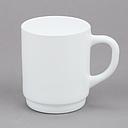 Mug Blanco de Vidrio Templado, 8 1/4 oz - 8.9x7.2 cm - Arcoroc