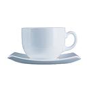 [E8865-O] Juego de 6 taza y platillo delice blanco 214 ml - Arcoroc