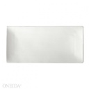 [F8010000859] Plato rectangular sushi porcelana 27.5 x 13.3cm blanco brillante Oneida
