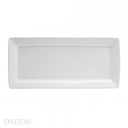 [F8010000383S-O] Plato Rectangular Europeo de Porcelana Fina Blanco Brillante, 36.8 cm - - Oneida