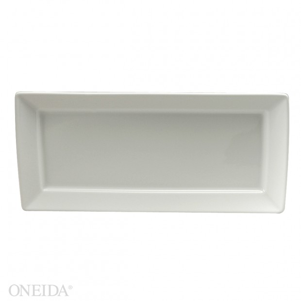 Plato rectangular porcelana fina 36.8cm fusión  - Oneida