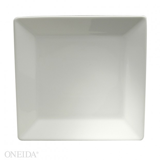 Plato Cuadrado de Porcelana Fina, 24.7 cm  Fusión - Oneida