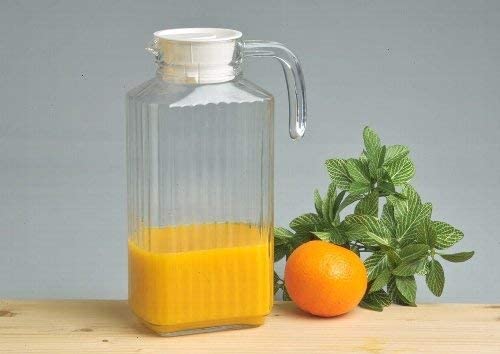 Jarra vidrio acanalado con tapa 1.7 lt (57 oz) (Outlet) - Arcoroc