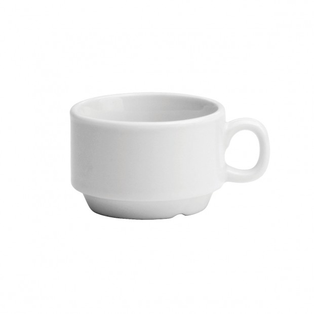 Taza apilable espresso blanco brillante 3 oz - Oneida
