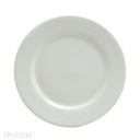 [R4480000143] Plato redondo blanco brillante ala ancha 24cm Oneida