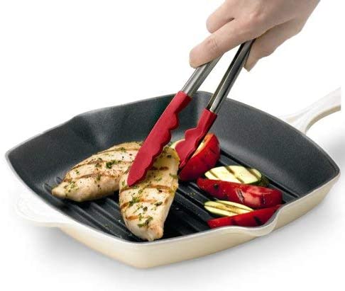 Pinza punta silicona 24 cm rojo inox home - Cuisipro