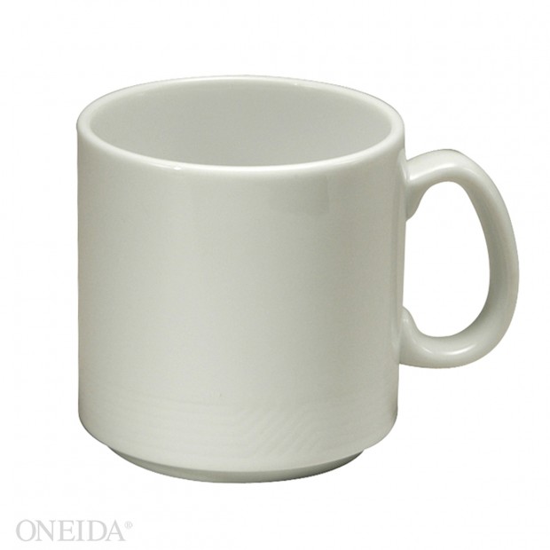Taza Apilable de Porcelana Blanca - Impressions, 9 oz - Oneida