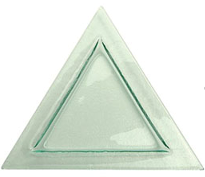 Plato triangular fusi glass 27 cm  - Oneida