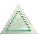 [H400LG153-] Plato triangular fusi glass 27 cm Oneida