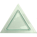 [H400LG153-O] Plato triangular fusi glass 27 cm  - Oneida