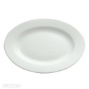[R-448-0000-361-O] Plato ovalado blanco brillante ala ancha 30 cm - Oneida