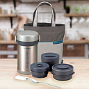 Contenedor aislado al vacío con 3 recipientes aptos microondas Ms. Bento® - Zojirushi