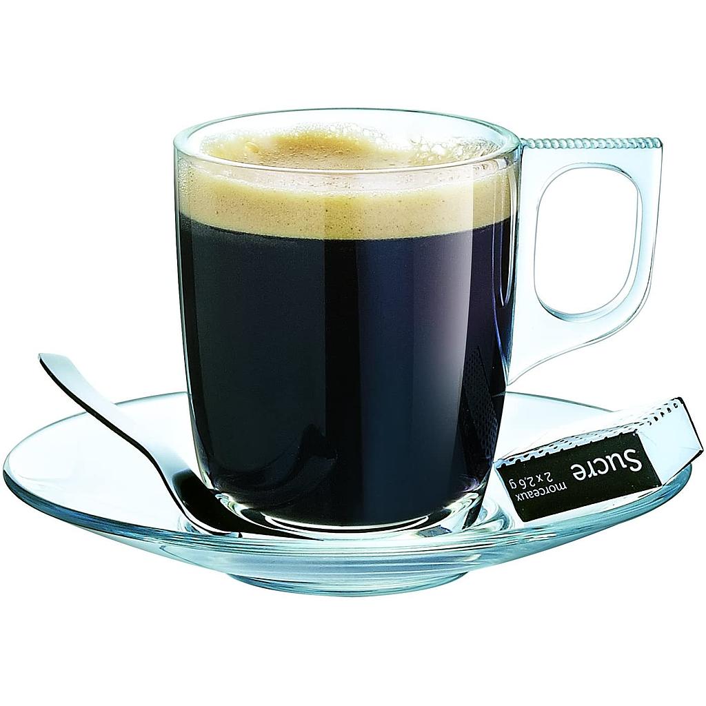 Taza Transparente de Vidrio Templado, Voluto de 3 oz. - Arcoroc