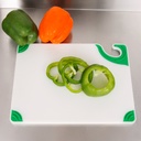 [CBGW912GN] Tabla de corte de 9&quot; x 12&quot; blanca Saf-T-Grip con esquinas de color verde - San Jamar