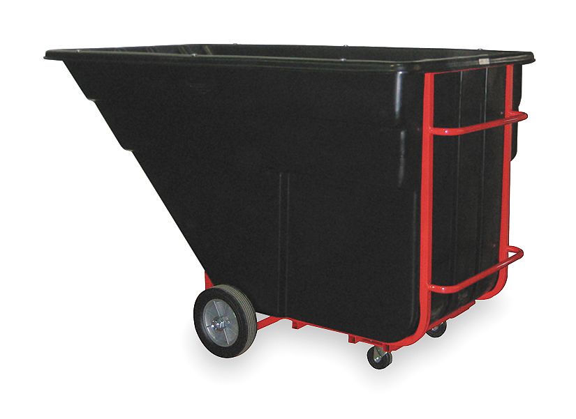 Contenedor volcador 1900 lb negro trabajo pesado - Rubbermaid Importados