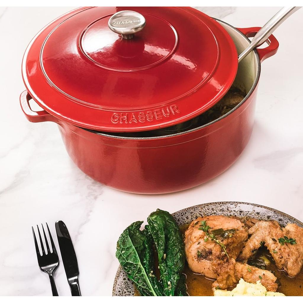 Cocotte en hierro fundido de 5 l rojo - Chasseur