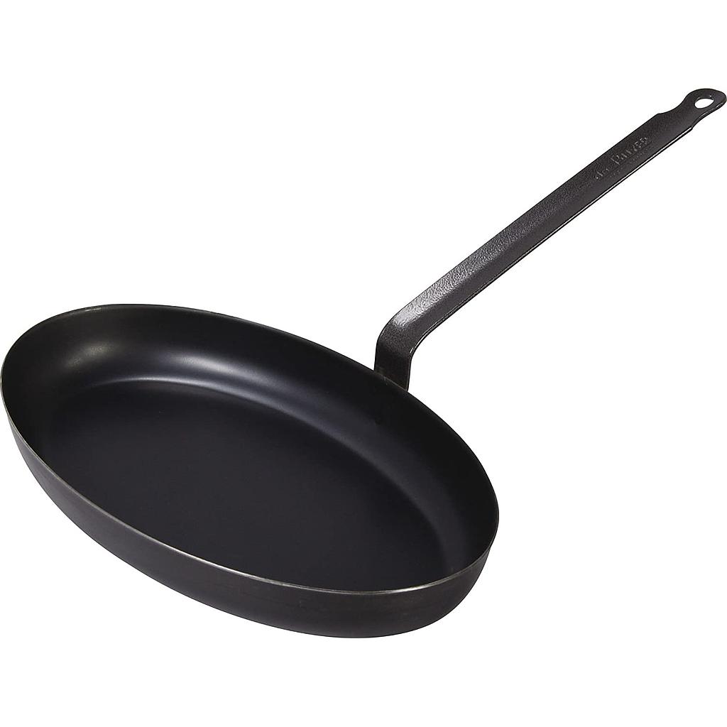 Sartén ovalada 36 x 21 cm para pescado en acero azul - De Buyer