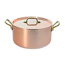 [6447.16] Cacerola Redonda con Tapadera en Cobre 16 cm - De Buyer