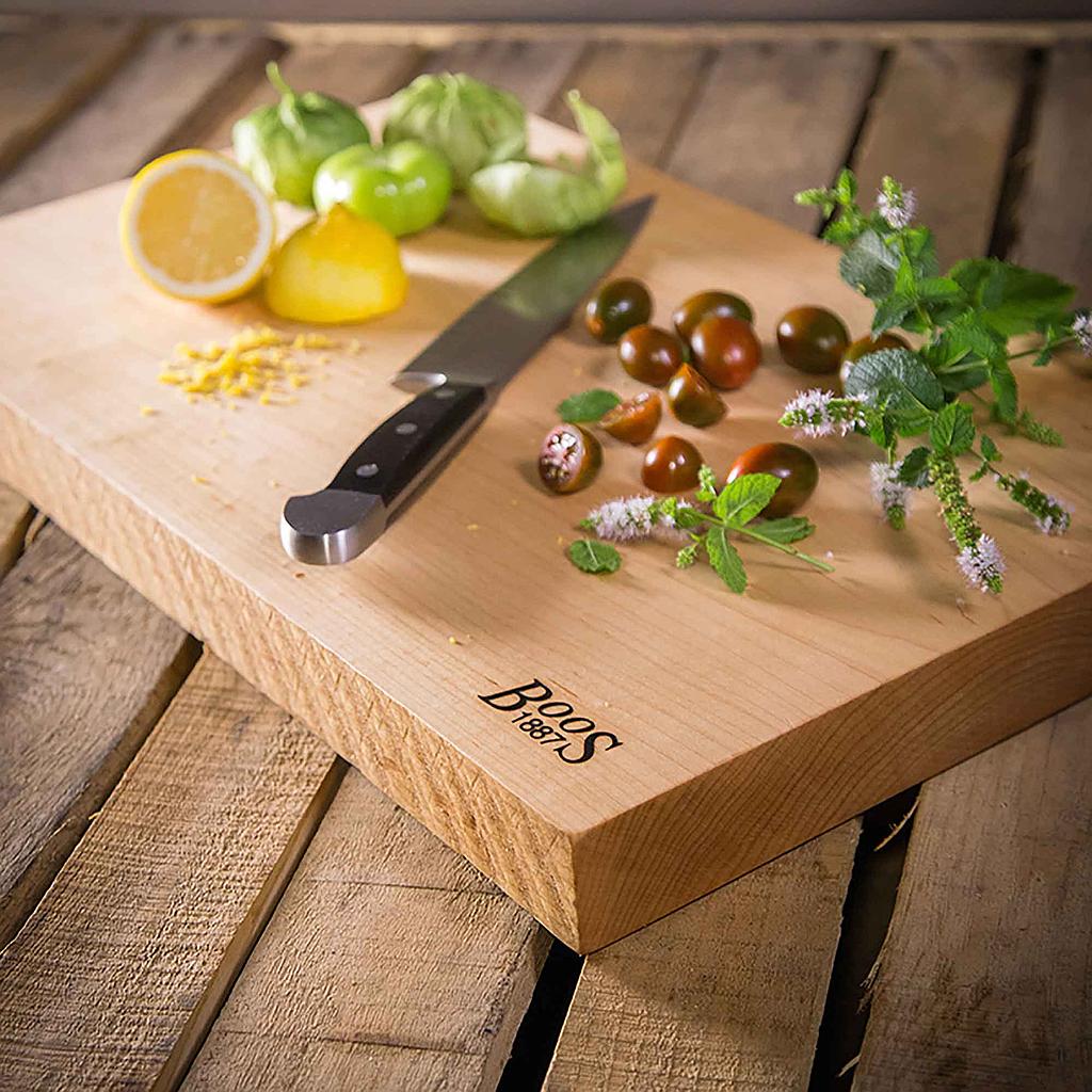 Tabla de corte con borde rústico de 17" x 12" x 1.75" - John Boos