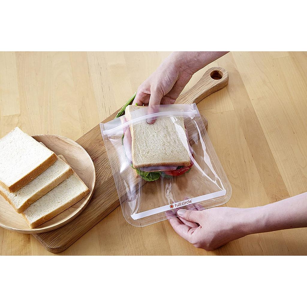 Bolsas reutilizables para sándwich transparentes 2 uni. ZipTuck - Full Circle