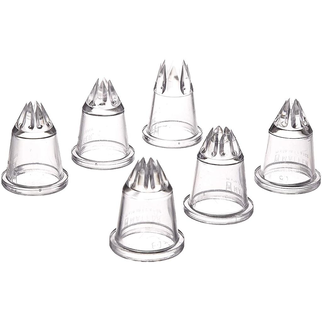 Juego de 6 boquillas estrella en policarbonato (Outlet) - Matfer