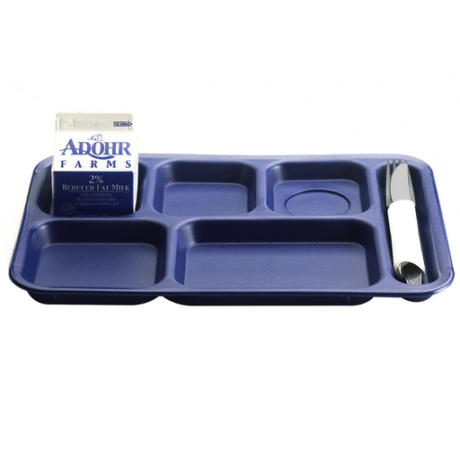 [10146CW186] Bandeja servicio 6 compartimientos 25.4 x 36.8 cm policarbonato azul - Cambro