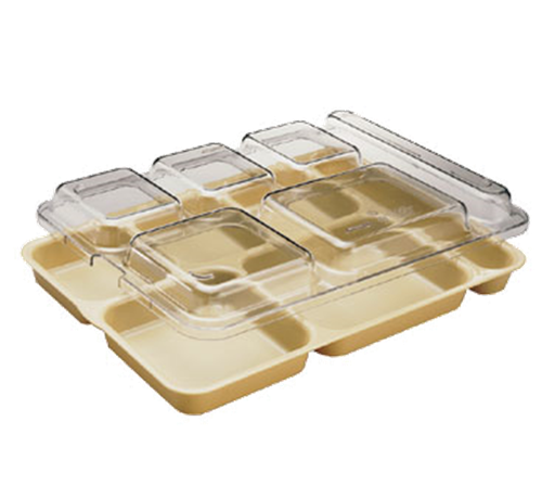 [10146DCW133] Bandeja 6 compartimientos 25.4 x 36 cm policarbonato beige - Cambro USA