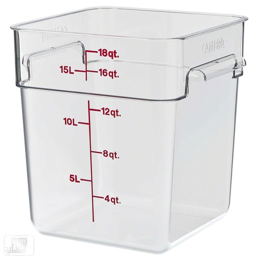 [18SFSCW135] Recipiente cuadrado 17.2lts. policarbonato - Cambro China