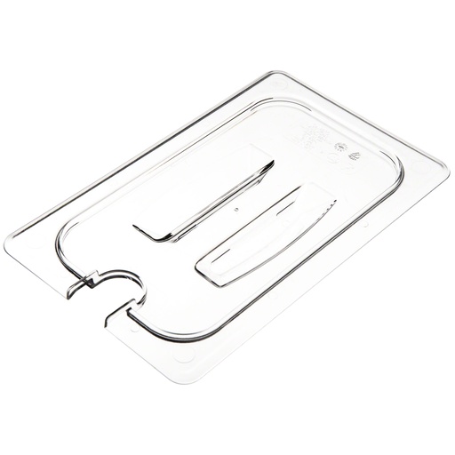 [40CWCHN135] Tapa asa y muesca azafate de 1/4 policarbonato transparente - Cambro