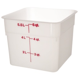[6SFSP148] Recipiente cuadrado 5.7lts. polietileno blanco - Cambro