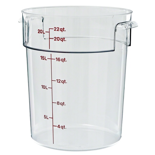 [RFSCW22135] Recipiente redondo 20.8lts. policarbonato transparente - Cambro