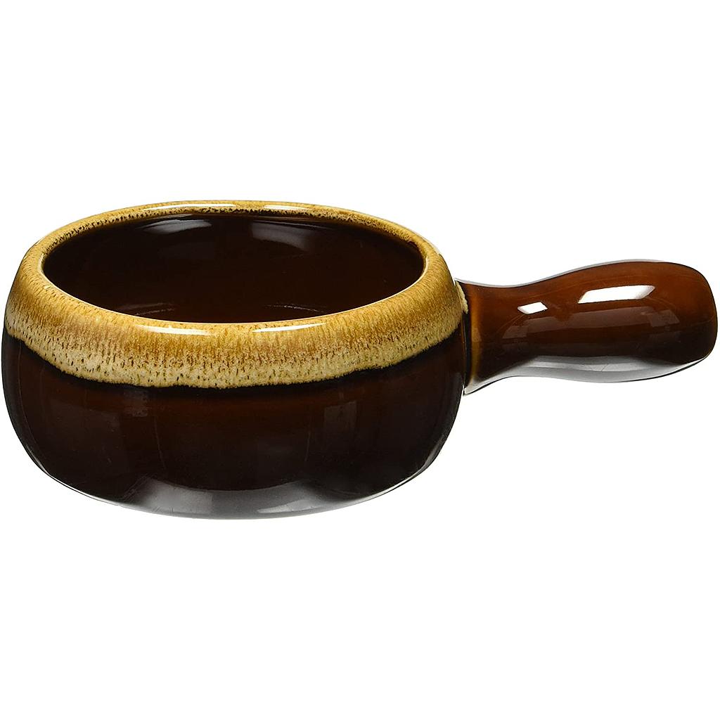 [744050] Bowl 12 oz con asa para crema de cebolla en porcelana - Browne