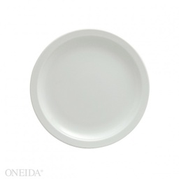 [F8000000118] Plato llano ala angosta porcelana 16.3cm blanco brillantes  - Oneida