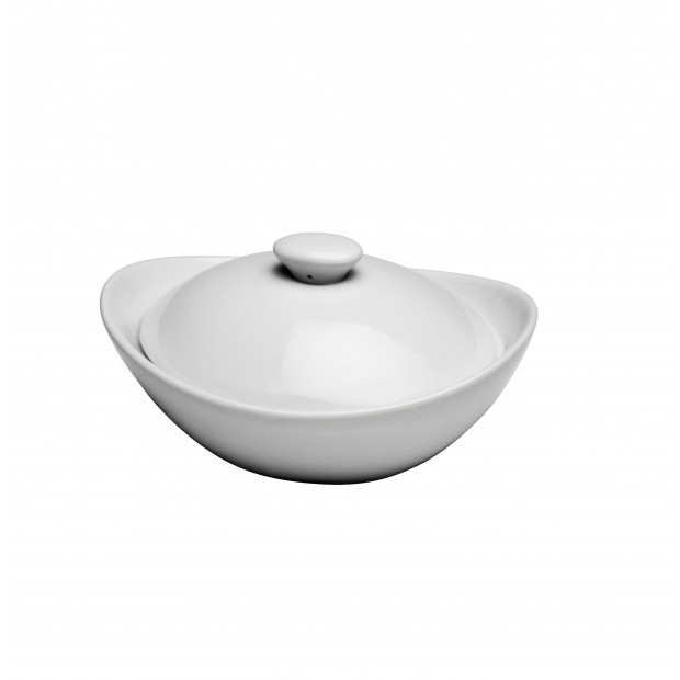 [F8010000676-O] Cacerola con Tapa de Porcelana Fina Blanco Brillante 6 3/4 onz 15.8 cm - Oneida