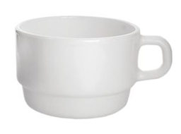 [22837] Taza Blanca de Vidrio Templado Restaurante, 6 1/4 oz - Arcoroc