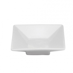 [F8010000107S] Tazón cuadrado porcelana 11.4 cm blanco brillante  - Oneida