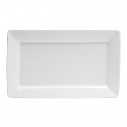 [F8010000359S] Plato Rectangular Europeo en Porcelana Blanco Brillante 29 cm - Oneida