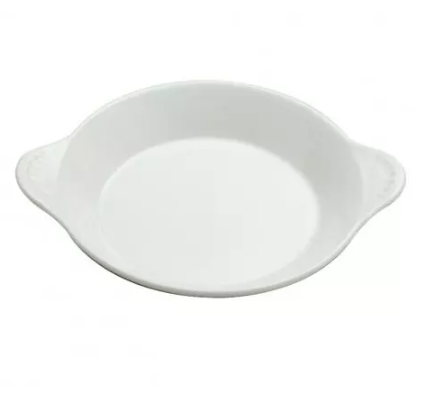 [F8010000691-O] Cacerola huevos porcelana 19.4 x 15.8cm blanco brillante  - Oneida