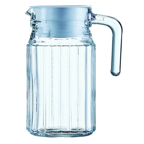 [75201] Jarra Quadro con Tapa de Vidrio Templado, 16 oz - 15.2x12.5cm - Arcoroc