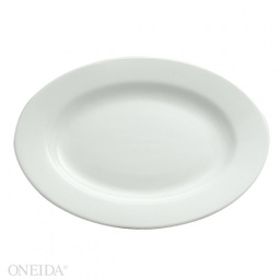 [R-448-0000-387-O] Plato ovalado blanco brillante ala ancha 37cm  - Oneida