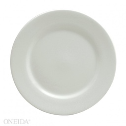 [R-448-0000-151-] Plato redondo blanco brillante ala ancha 26cm  - Oneida