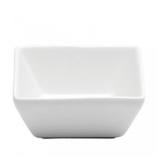 [F500-0000-953-O] Recipiente Cuadrado para Salsa de Porcelana Fina, 4 oz (Outlet) - Oneida