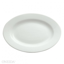 [R-448-0000-361-O] Plato ovalado blanco brillante ala ancha 30 cm - Oneida
