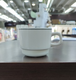 [75790-O] Taza Vidrio Templado, Franja Gris 184 ml - Arcoroc