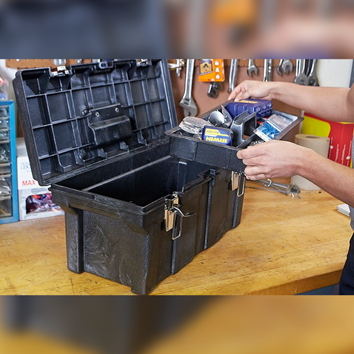 [FG780200BLA] Caja negra para herramientas 66 x 29 x 28 - Rubbermaid Importados