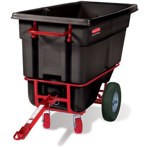 [FG130641BLA] Contenedor volcador 1400 lb negro trabajo pesado - Rubbermaid Importados